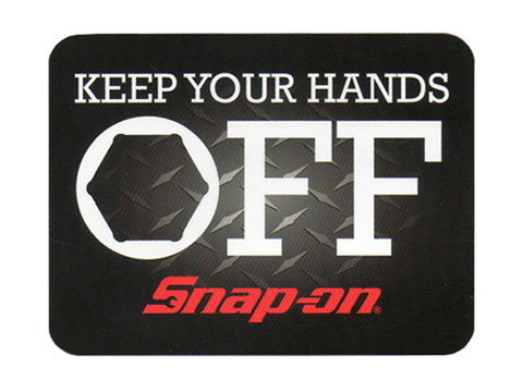 Snap-on（スナップオン）ステッカー「KEEP YOUR HANDS OFF DECAL」