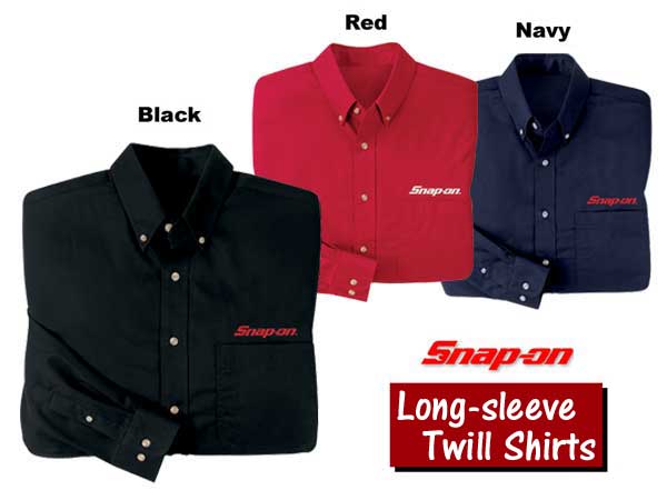 Snap-on（スナップオン）長袖シャツ「LONG SLEEVE TWILL SHIRT」