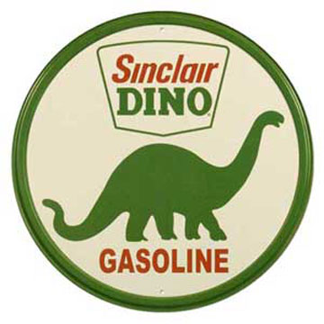 ティンサイン「SINCLAIR DINO GASOLINE ROUND」