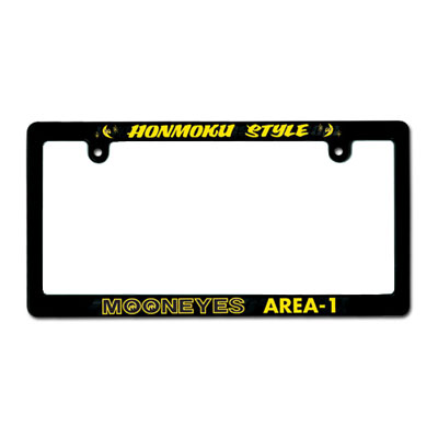 Mooneyes ムーンアイズ ライセンスフレーム ナンバー枠 4輪車用 アドレス イエロー 正栄機工輸入センター