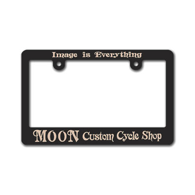 Mooneyes（ムーンアイズ）ライセンスフレーム，ナンバー枠，中型・大型バイク用（126cc〜），MOON Custom Cycle Shop