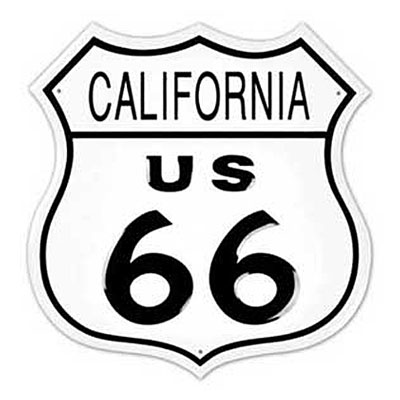 Route.66（ルート66）ティンサイン「RT.66 SHIELD - CALIFORNIA」