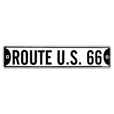 Route.66（ルート66）アルミサイン「RT.66 STREET SIGN - WHITE」