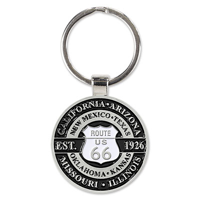 Route.66（ルート66）キーホルダー「RT.66 METAL KEYTAG - ROUND」