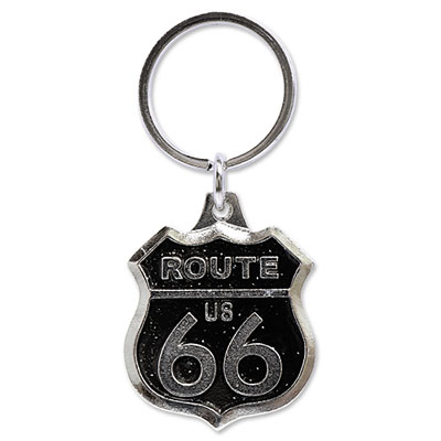 Route.66（ルート66）キーホルダー「RT.66 METAL GLITTER KEYTAG - BLACK」