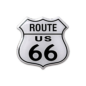 Route.66（ルート66）ピンバッジ「RT.66 SHIELD - WHITE」