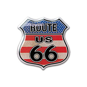 Route.66（ルート66）ピンバッジ「RT.66 SHIELD - FLAG」