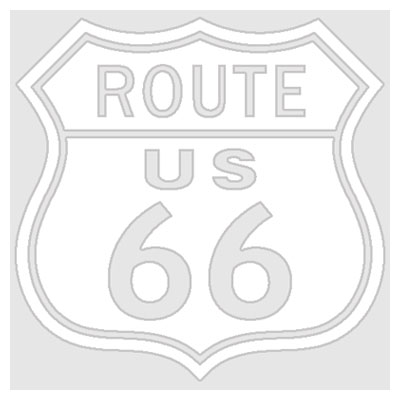 Route.66（ルート66）カッティングステッカー「RT.66 SHIELD - WHITE」