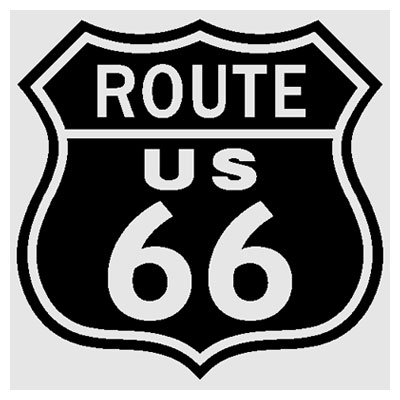 Route.66（ルート66）カッティングステッカー「RT.66 SHIELD - BLACK」