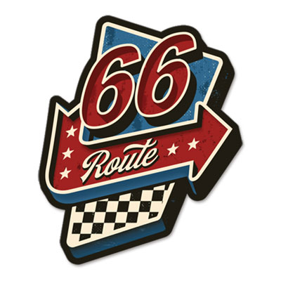 Route.66（ルート66）ステッカー「ROUTE 66 HOTEL SIGN」