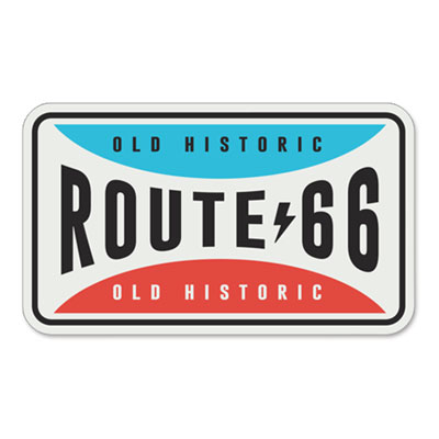 Route.66（ルート66）ステッカー「ROUTE 66 RETRO FUN PLATE」