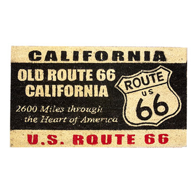 Route.66（ルート66）室外玄関用フロアマット「ROUTE 66 - CALIFORNIA」