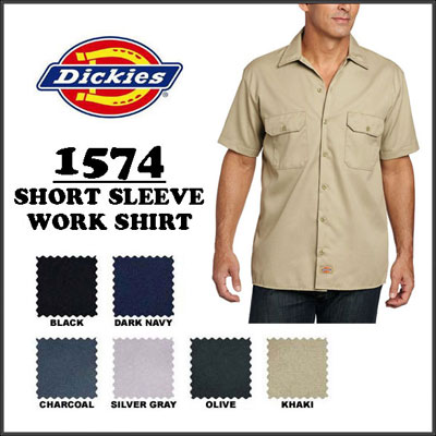Dickies（ディッキーズ）ワークシャツ ショートスリーブ チャコール 