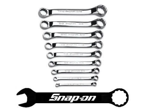 Snap-on（スナップオン）フランクドライブ ボックスレンチ/メガネレンチセット 10°オフセット ショート（インチ）