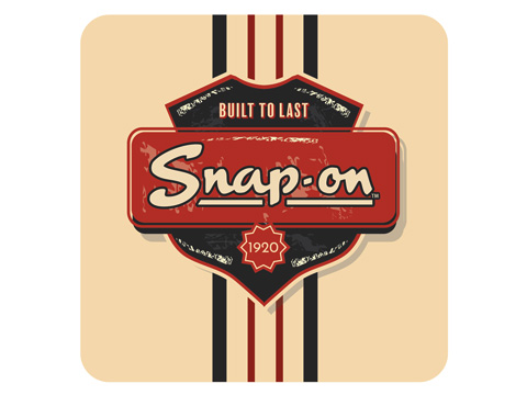 Snap-on（スナップオン）ステッカー「BUILT TO LAST VINTAGE DECAL」