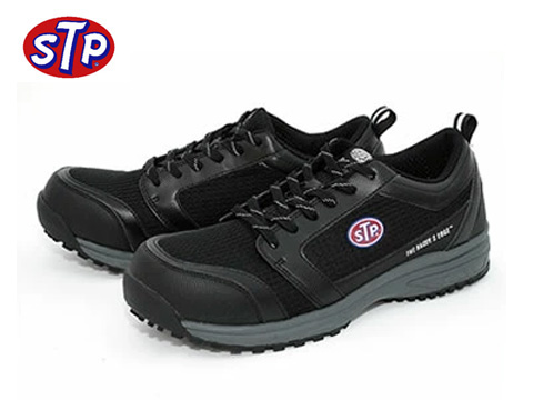 STP（エスティーピー）セーフティーシューズ，安全靴，紐靴，ブラック