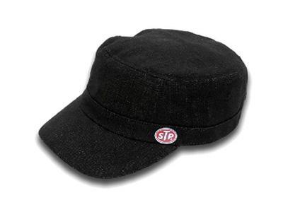 STP（エスティーピー）デニムワークキャップ,帽子,ブラック