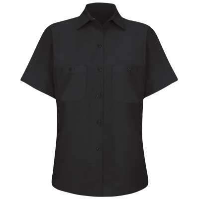 【取寄限定】REDKAP（レッドキャップ）インダストリアルワークシャツ（女性用 半袖） ブラック【SP23】