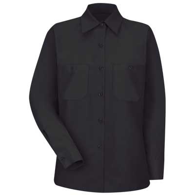 【取寄限定】REDKAP（レッドキャップ）インダストリアルワークシャツ（女性用 長袖） ブラック