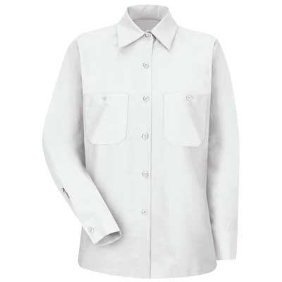 【取寄限定】REDKAP（レッドキャップ）インダストリアルワークシャツ（女性用 長袖） ホワイト【SP13】