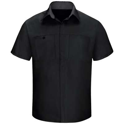 REDKAP（レッドキャップ）パフォーマンスプラスショップシャツ（半袖） ブラック/チャコール【SY42】