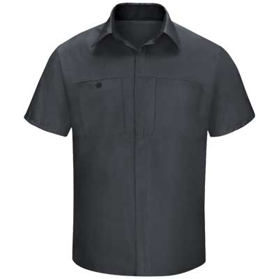 REDKAP（レッドキャップ）パフォーマンスプラスショップシャツ（半袖） チャコール/ブラック