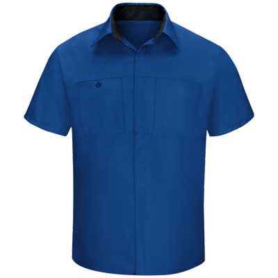 REDKAP（レッドキャップ）パフォーマンスプラスショップシャツ（半袖） ロイヤルブルー/ブラック