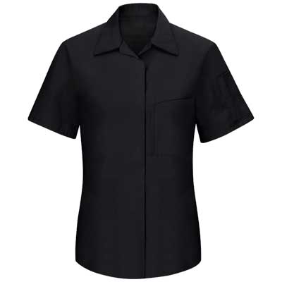 【取寄限定】REDKAP（レッドキャップ）パフォーマンスプラスショップシャツ（女性用 半袖） ブラック/チャコール【SY41】