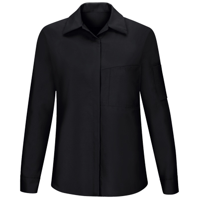 【取寄限定】REDKAP（レッドキャップ）パフォーマンスプラスショップシャツ（女性用 長袖） ブラック/チャコール【SY31】