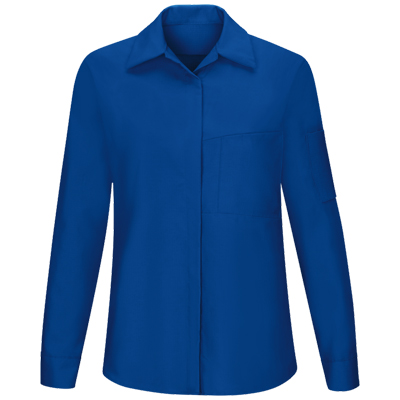 【取寄限定】REDKAP（レッドキャップ）パフォーマンスプラスショップシャツ（女性用 長袖） ロイヤルブルー/ブラック【SY31】