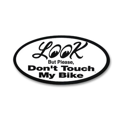 Mooneyes（ムーンアイズ）Look Don't Touch My Bike ステッカー