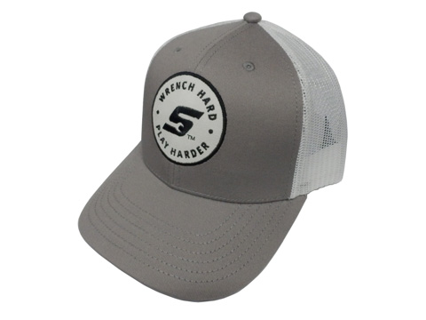 Snap-on（スナップオン）メッシュキャップ,帽子「WRENCH HARD PLAY HARDER MESH CAP - GREY / WHITE」