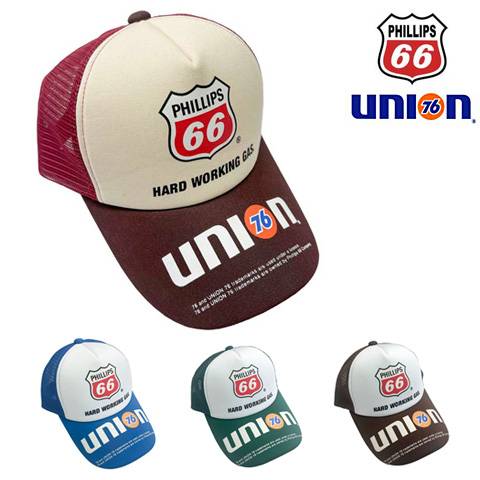 Phillips 66（フィリップス66） ＆ 76（ユノカル,ユニオン,ナナロク）ダブルロゴ，メッシュキャップ，帽子（1）